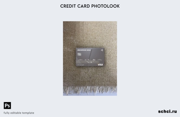 цифровая загрузка США Ameriprise Bank Visa, фотоизображение, передний шаблон